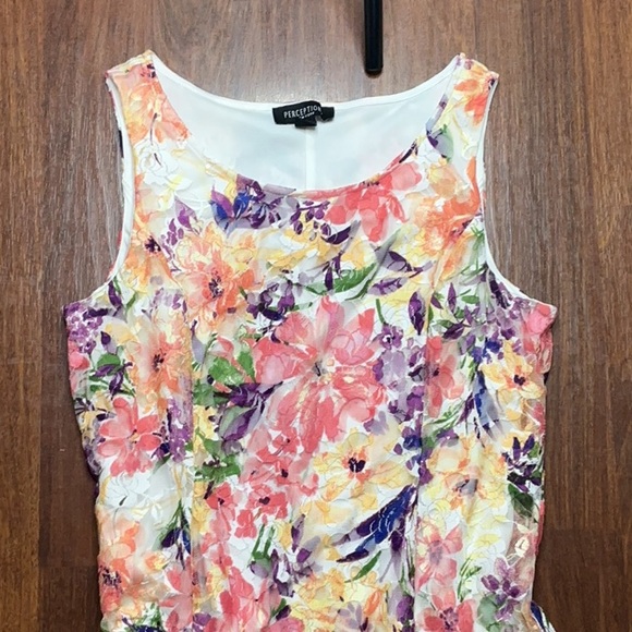 Perceptions Multicolor Floral Kids Dress - Picture 3 of 6